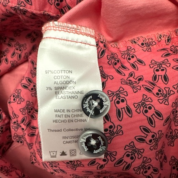 Psycho Bunny Wills Pants Men’s 30 x 32 Chino Trousers Winter Rose Pink - Picture 5 of 14